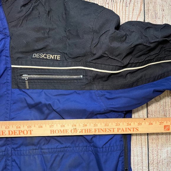 Vintage DESCENTE Snow Board Ski Jacket Coat Mens Medium Blue Black Outdoor 90s - Picture 7 of 14